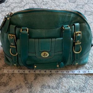 Coach teal bowling bag